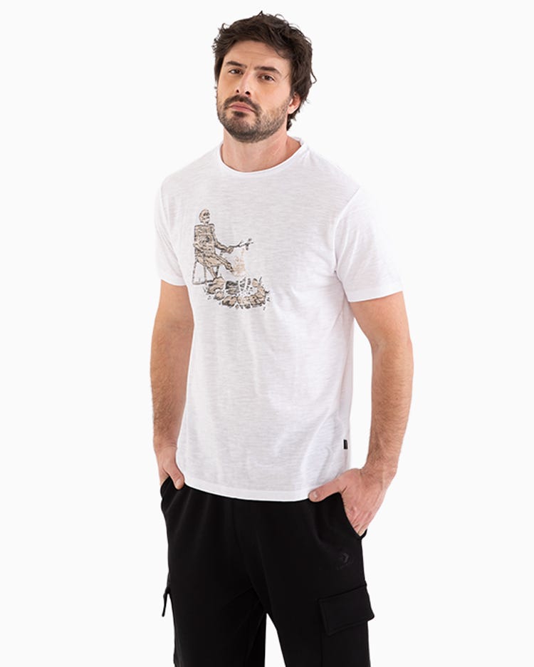 Polera Manga Corta Esqueleto  