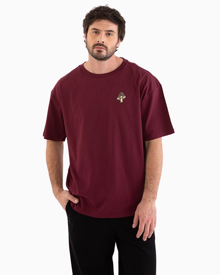 Polera Manga Corta Oversize Mushroom  